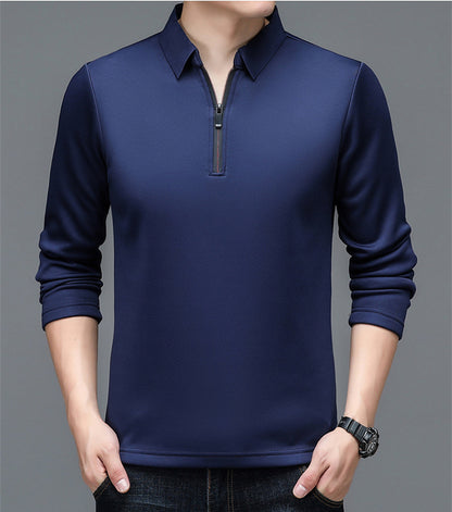 50% zniżki ✨👔M-4XL💖Nowa wiosenna męska koszulka polo z długim rękawem i zamkiem błyskawicznym