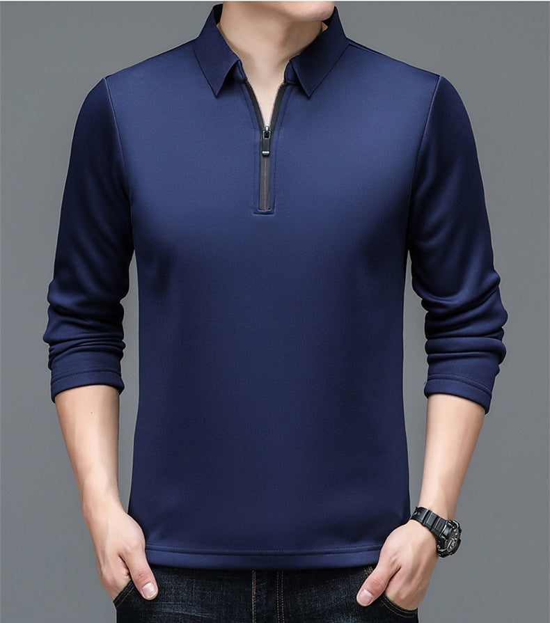 50% zniżki ✨👔M-4XL💖Nowa wiosenna męska koszulka polo z długim rękawem i zamkiem błyskawicznym