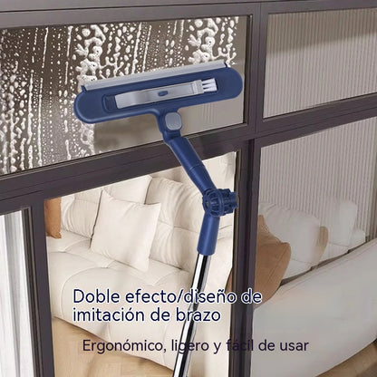 🧼✨ Obojstranná stierka 2 v 1📏 s predĺženou rukoväťou, vhodná na čistenie okien vo výškových budovách.