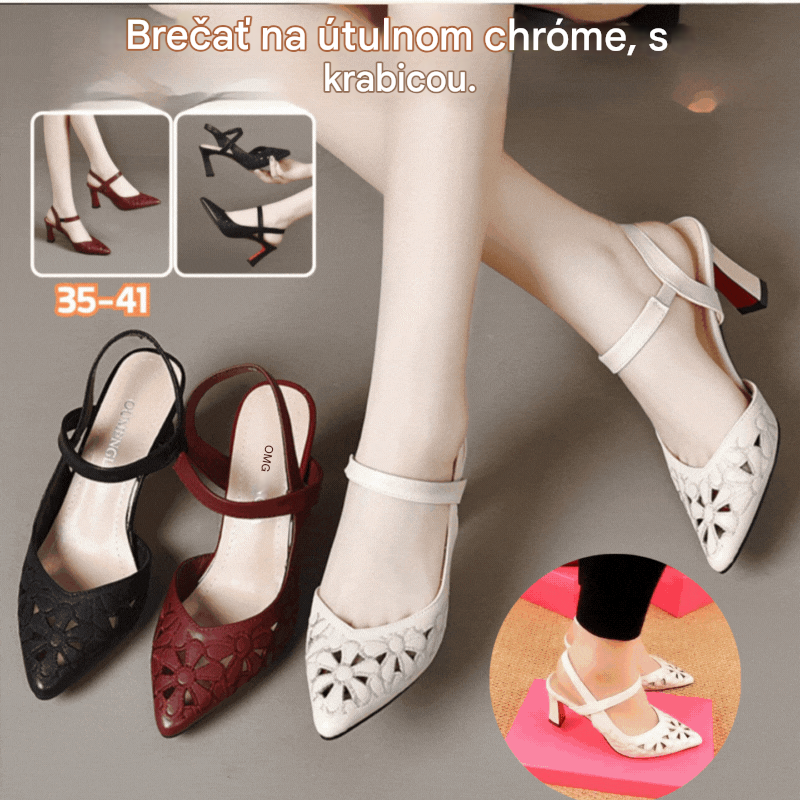💥【35-41】🔥 Pohodlné monochromatické vysoké podpätky s špicatou špičkou na špičke