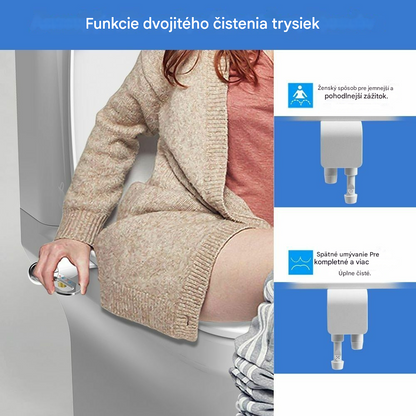 🚽💦【Časovo obmedzená polovičná cena】Nevyžaduje elektrinu, inteligentná toaleta s dvoma tryskami, samočistiaca hygienická inteligentná toaleta.