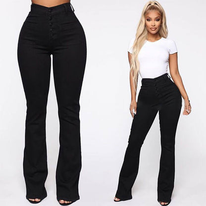 🎀Wysokiej jakości bestseller! 👖【S-4XL】✨2026 Nowe damskie spodnie z wysokim stanem i rozszerzanymi rękawami