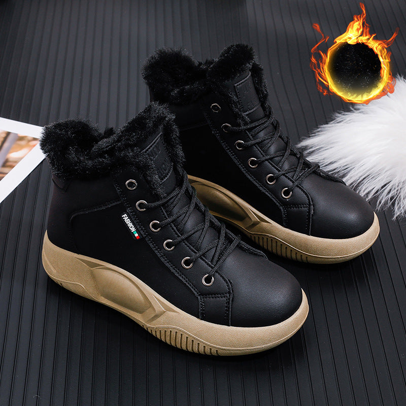 【35-40】Zapatos retro de piel de vaca con suela gruesa, nuevos zapatos informales modernos y versátiles. 