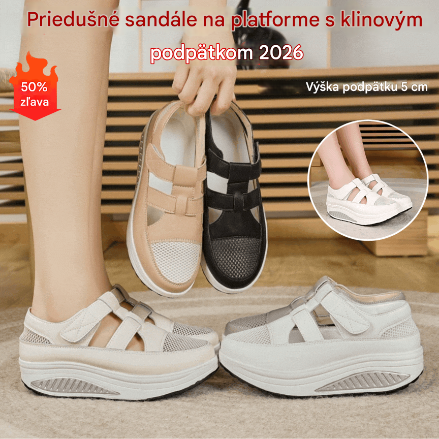 🔥【35-41】👣2026 Nové letné sandále na suchý zips, hrubá podrážka, priedušný dizajn.