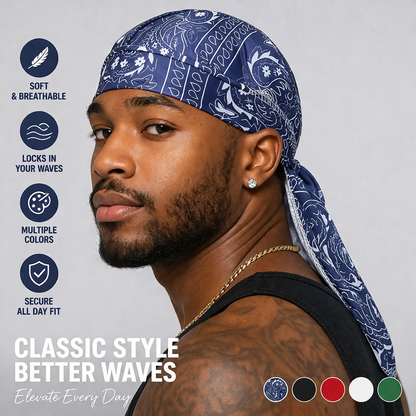 【Paquete de gran valor – 5 piezas】Elegante sombrero/pañuelo para la cabeza de estilo retro hecho de seda transpirable