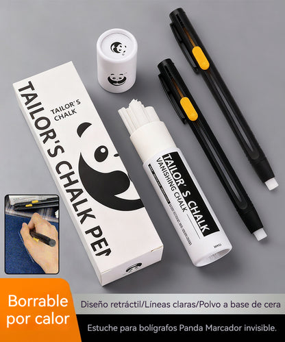 [20 piezas] ✍️Bolígrafo marca Panda, carcasa de sastre, material de corte, posicionamiento, marcado, tiza, desaparece a altas temperaturas.