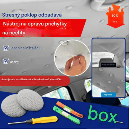 🔥【Zľava 50%】Stropný čalúnený diel sa dá odmontovať. Upevnite nosnú základňu klincami. Upravte a zrenovujte interiér svojho auta bez demontáže.