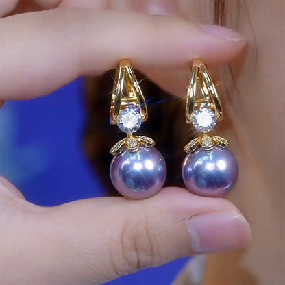 💋 Pendientes de plata con perlas de lujo francés de nuevo estilo 2025