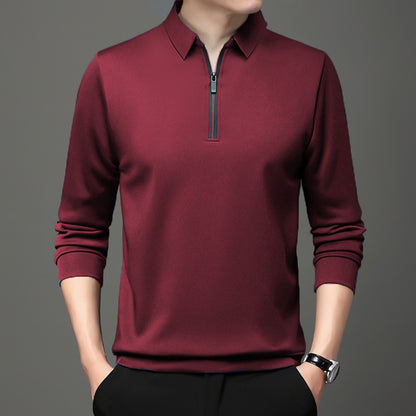 50% zniżki ✨👔M-4XL💖Nowa wiosenna męska koszulka polo z długim rękawem i zamkiem błyskawicznym