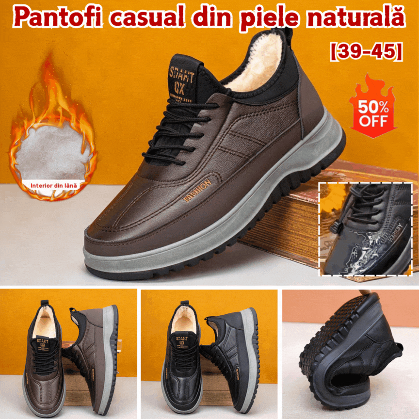 ⛄🔥【39-45】2025 Męskie zimowe buty sportowe, skóra naturalna, wodoodporne, miękka podeszwa i aksamit, nowe