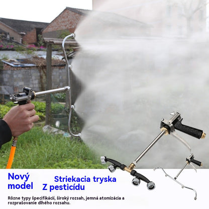 💦💦Úplne nová širokoplošná striekacia pištoľ s jemnou hmlou je vybavená štyrmi vejárovitými tryskami z nehrdzavejúcej ocele.