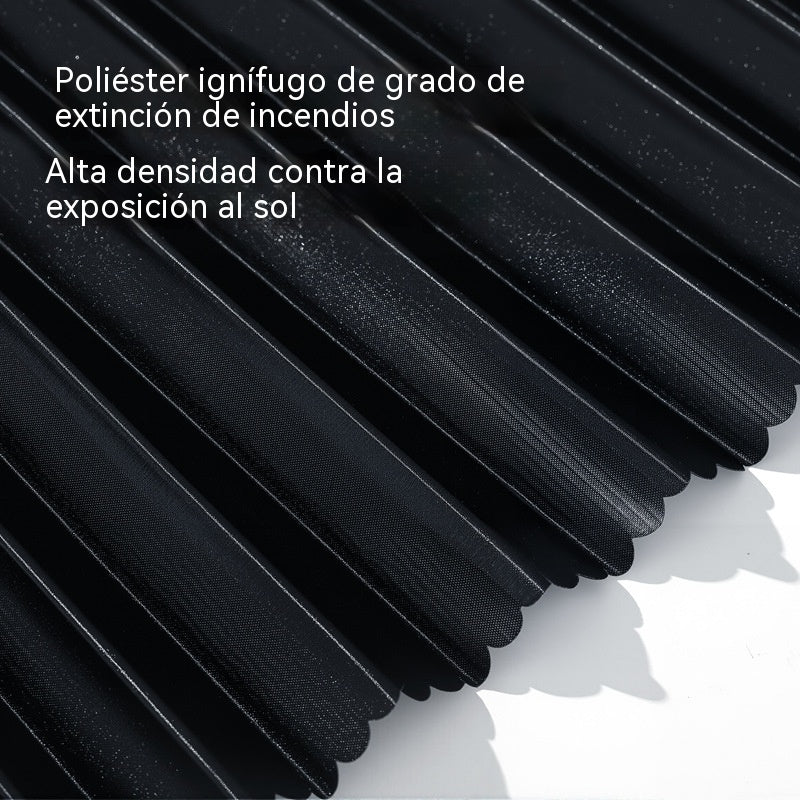 [Set od 4 dijela] Suncobran za automobilski prozor s kliznom tračnicom i izolacijskim slojem