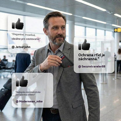 👨👛【Časovo obmedzená zľava - 50%】Jednoduchá pánska peňaženka s RFID ochranou