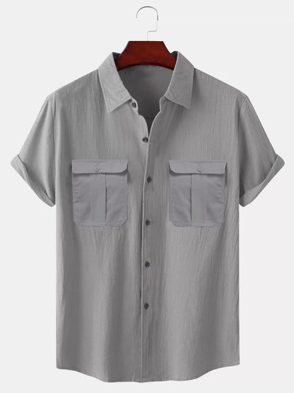 【🔥50% отстъпка🔥】✨🎉【M-5XL】Пролетна нова мъжка обикновена ежедневна ленена риза за 2026 г.