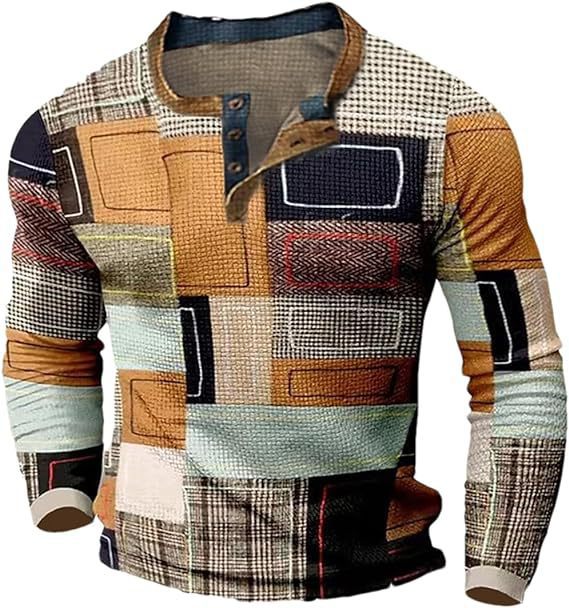 🔥🔥【Druga sztuka za połowę ceny】Nowa męska koszulka polo z długimi rękawami i nadrukiem w dużych rozmiarach [S-4XL]