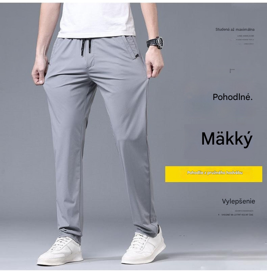 👖🔥Zľavnená ponuka [40-115 kg] Nové pánske hodvábne nohavice Ice Stretch na jar a leto 2026