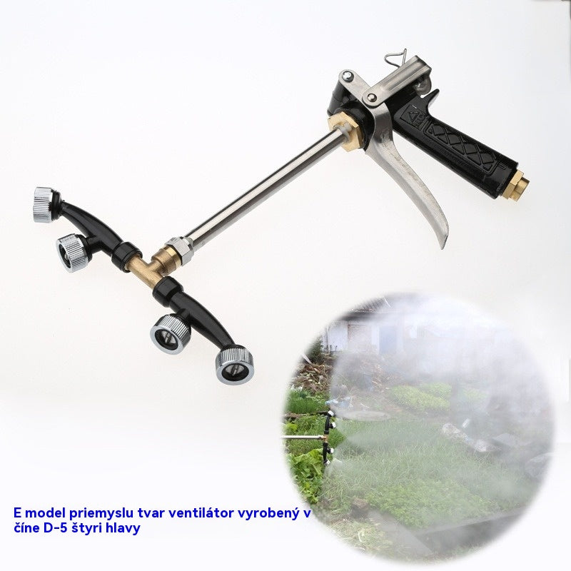 💦💦Úplne nová širokoplošná striekacia pištoľ s jemnou hmlou je vybavená štyrmi vejárovitými tryskami z nehrdzavejúcej ocele.