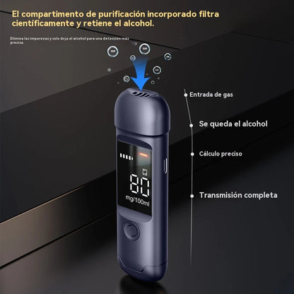 🍷🚗 Medidor de alcohol portátil de alta precisión – Mide tu nivel antes de conducir