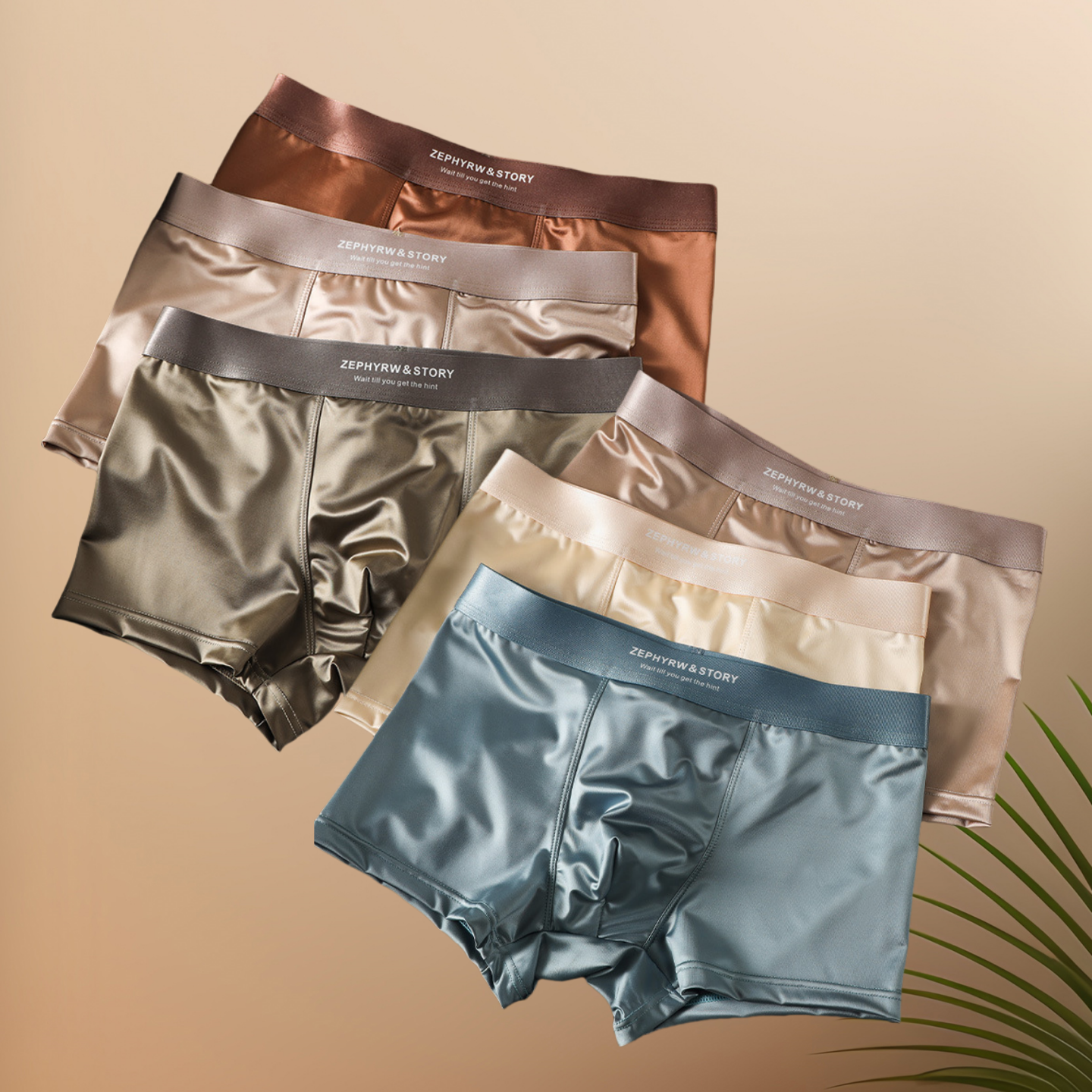 🔥🩲【Balenie 6 kusov】Nové pánske boxerky Ice Silk - priedušná letná saténová spodná bielizeň